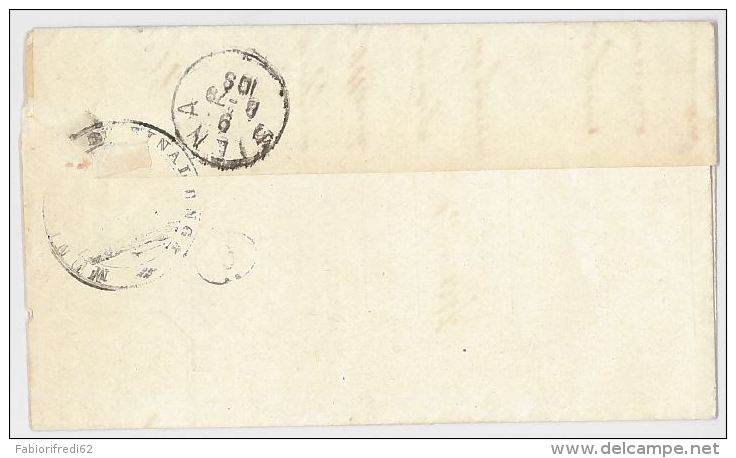 LETTERA 1879 CON COPPIA 10 CENT TIMBRO SINALUNGA-SIENA (HX313 - Storia Postale