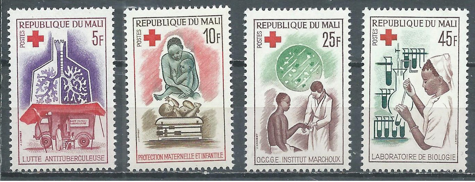 Mali YT N°79/82 Service De Santé Croix-Rouge Neuf ** - Mali (1959-...)