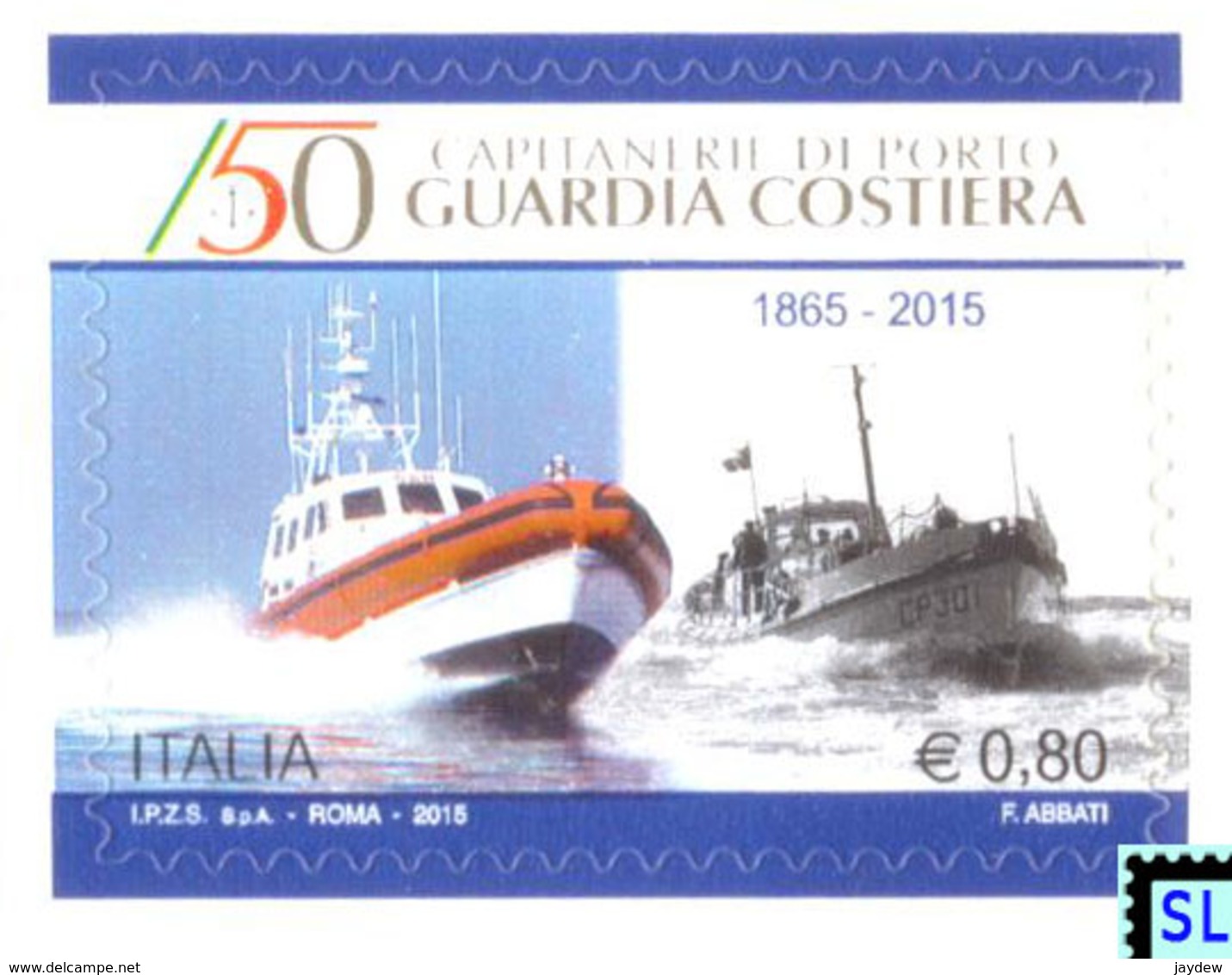 Italy Stamps 2015, Italian Coast Guard, Ship, Maritime, MNH - Unclassified