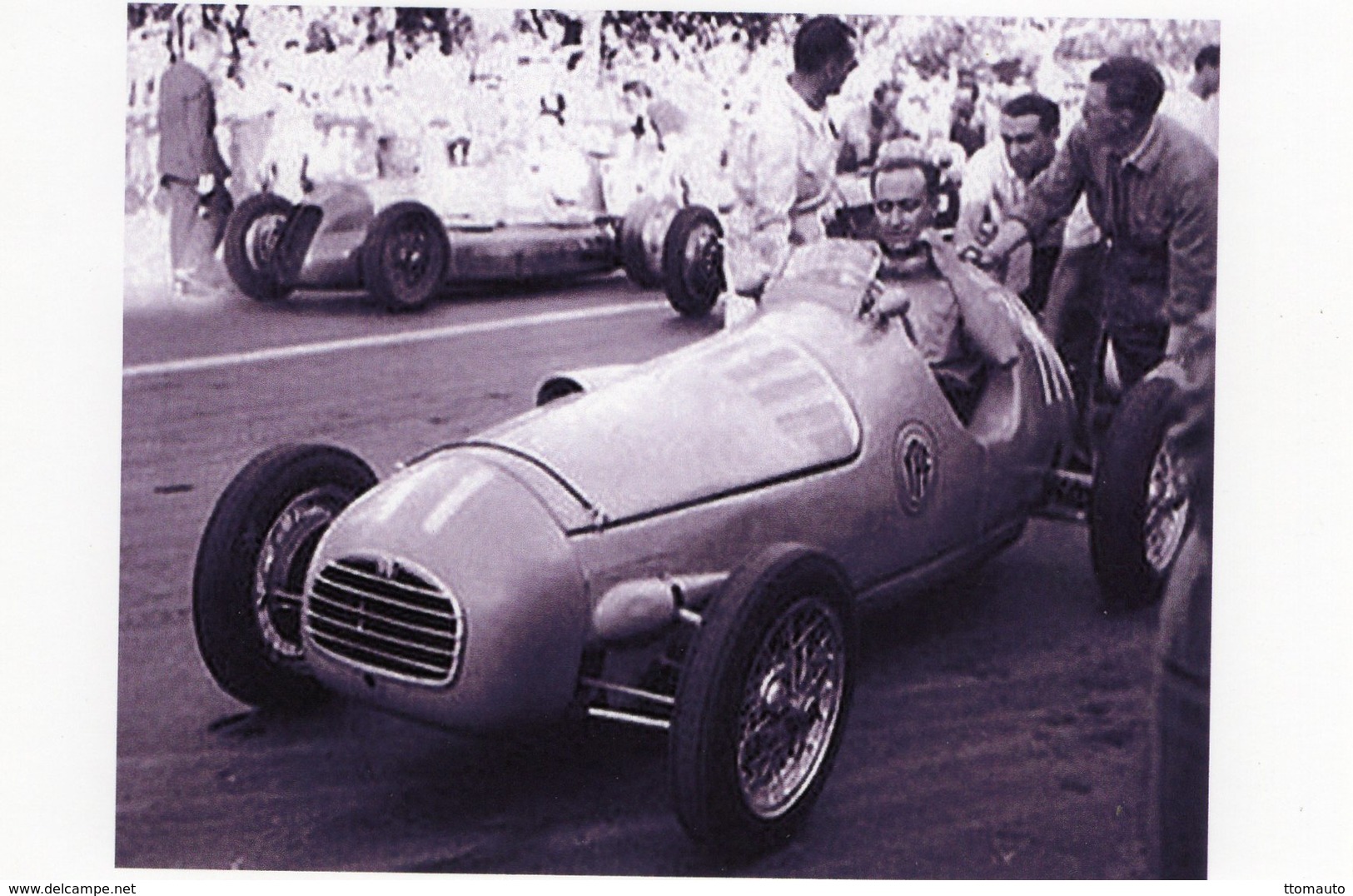 Juan Manuel Fangio Tries A Gordini Type 16 Racing Car  -  15x10 PHOTO - Grand Prix / F1