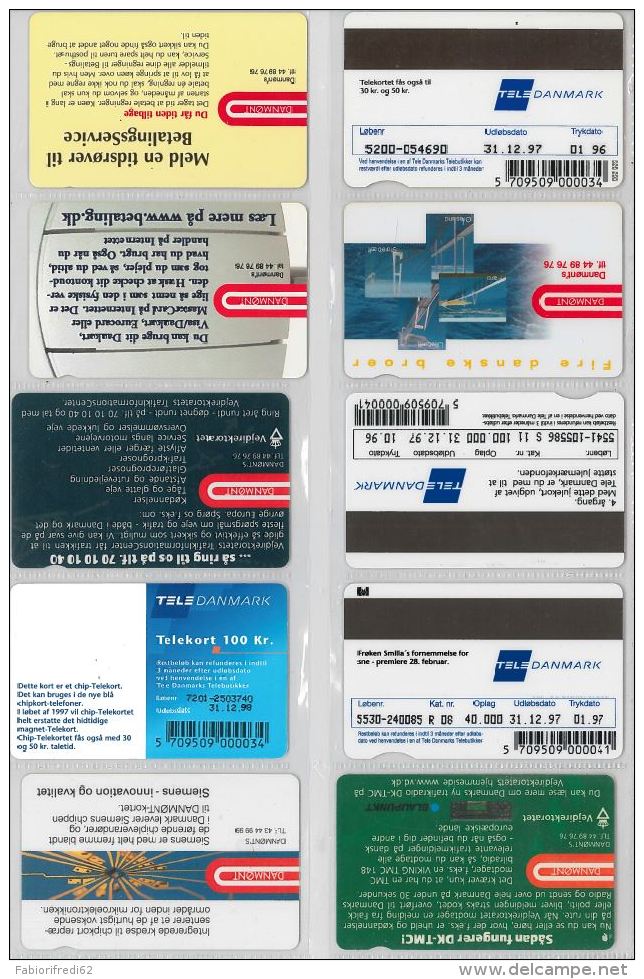 LOT 10 PHONE CARDS DANIMARCA (ES44 - Denmark