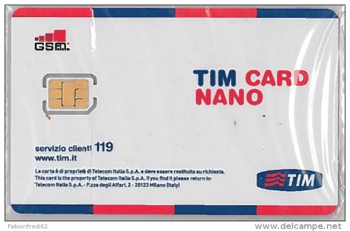 GSM CON CHIP SOLO USO COLLEZIONE TIM CARD NANO (H.38.6 - Schede GSM, Prepagate & Ricariche