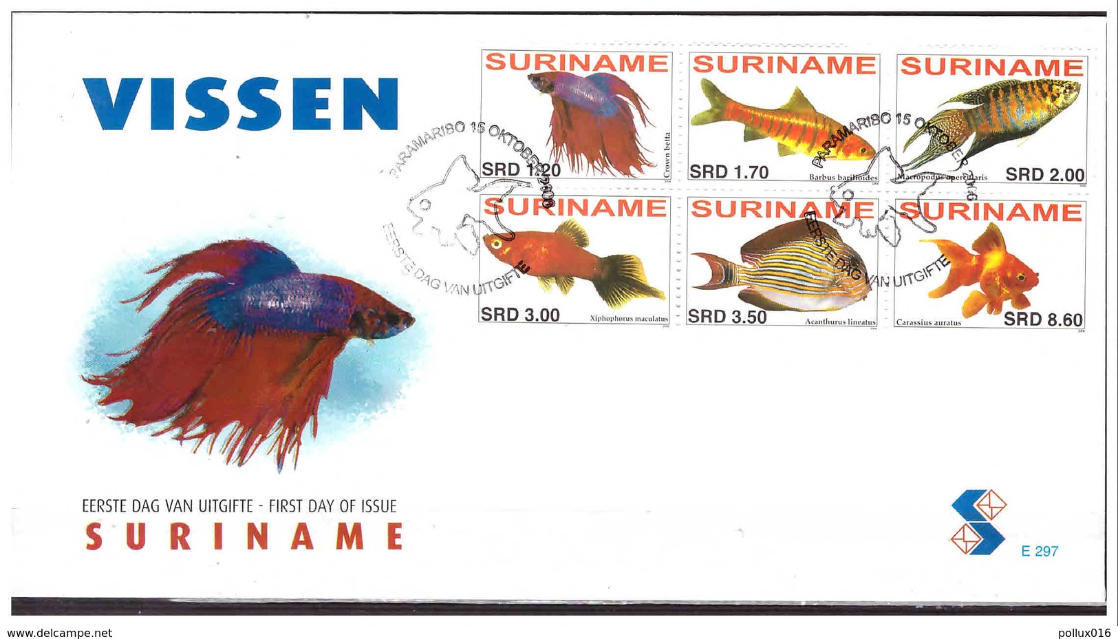 Surinam / Suriname 2006 FDC 297 Vissen Fishes Fischen Poisson - Suriname