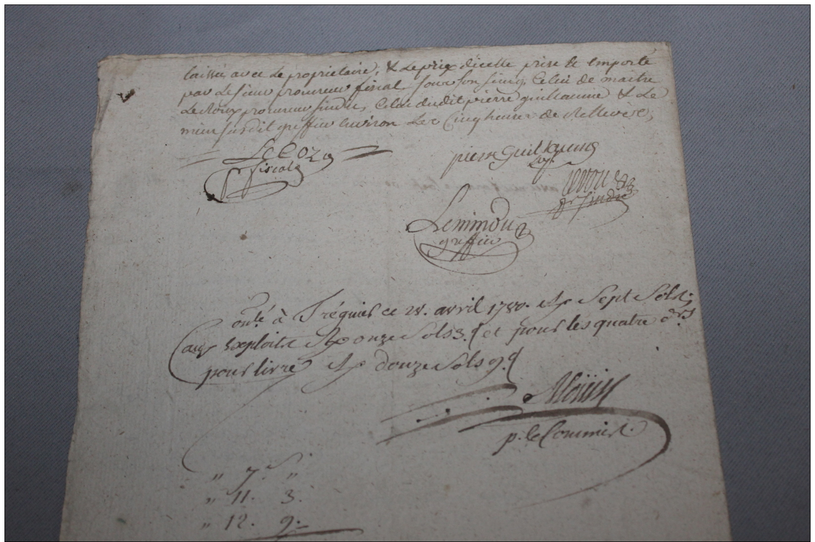 Acte Notarié 1780 Pommerit (Cote D'armor) - Documents Historiques