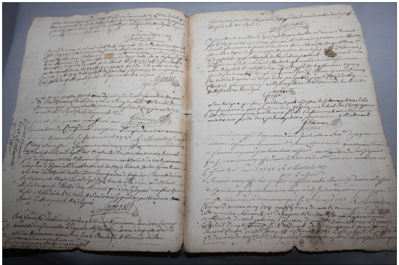 Feuille De Greffe 1751 (Cote D'armor) - Documents Historiques