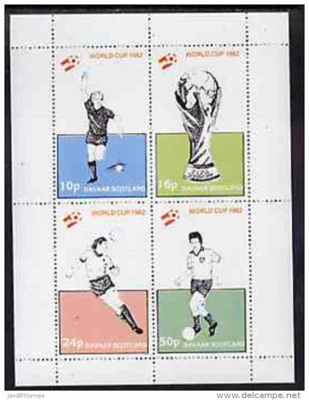 57434 Davaar Island 1982 Football World Cup Perf Sheetlet Containing Set Of 4 Values Unmounted Mint - 1982 – Spain