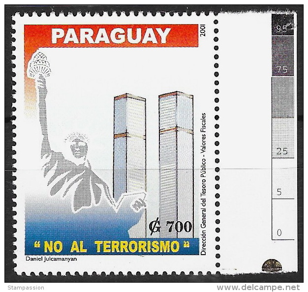 Paraguay 2001 - Neuf ** , MNH  - Statue De La Liberté, Liberty, World Trade Center, Terrorisme - Paraguay