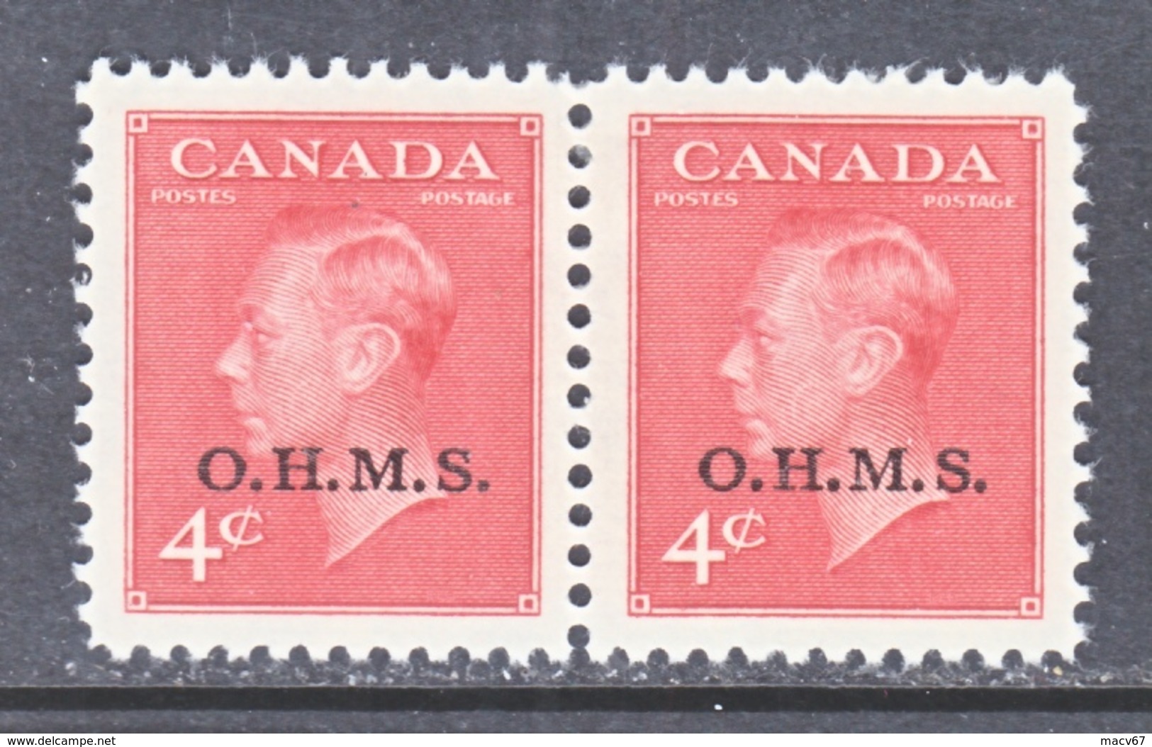CANADA  OFFICIAL  O 15 X 2   * - Overprinted