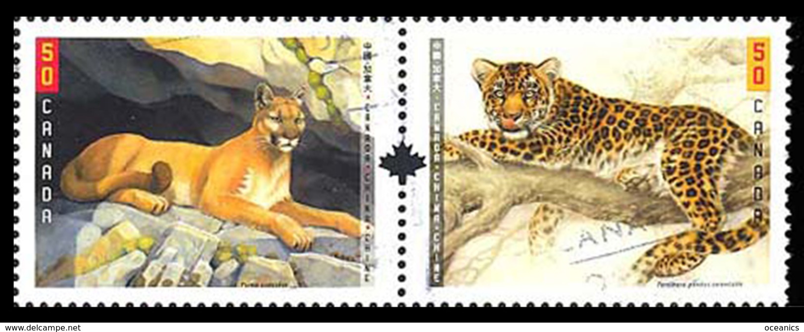 Canada (Scott No.2123a - Grands Chats / Big Cats) [**] - Blokken & Velletjes