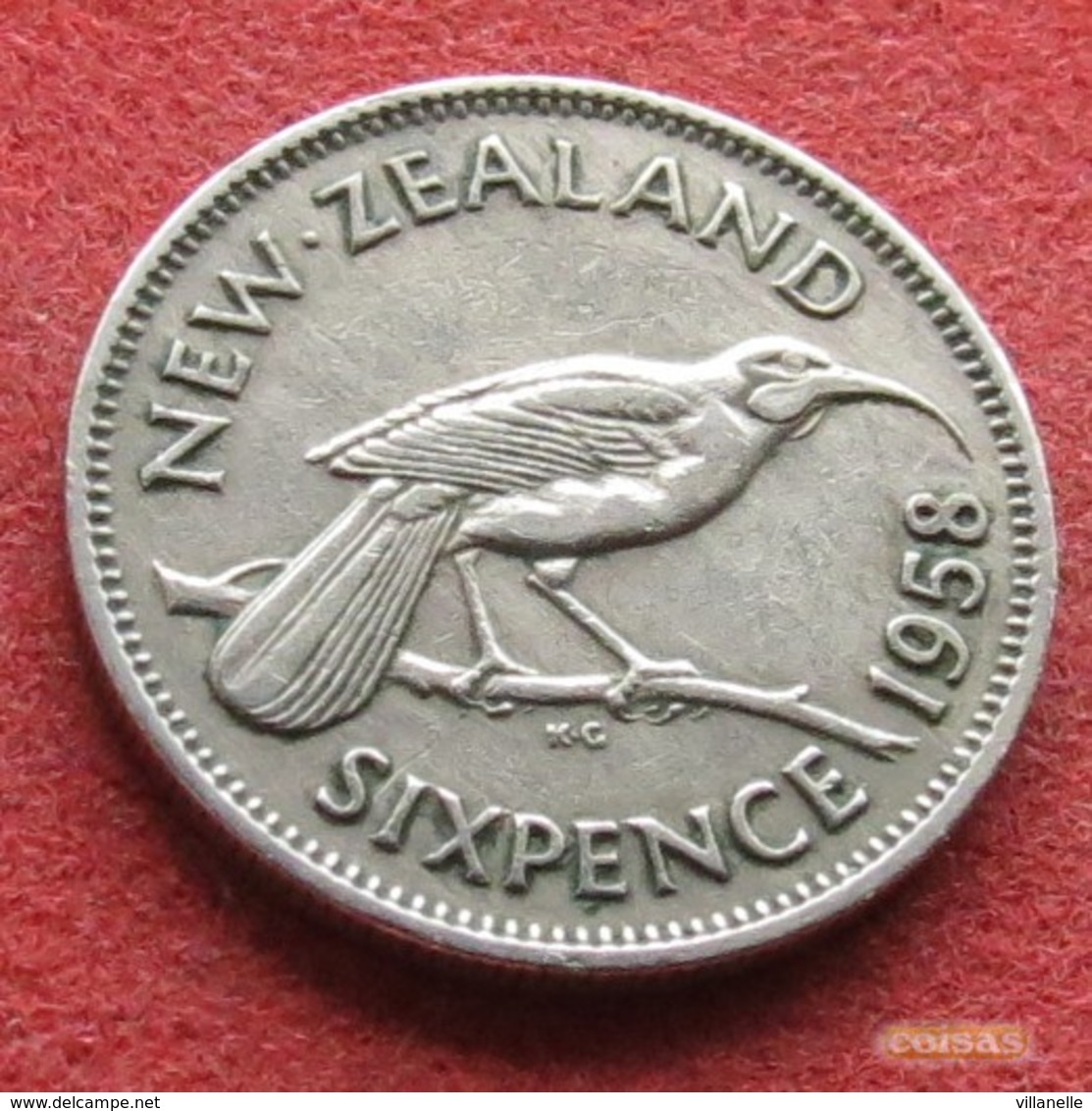 New Zealand 6 Sixpence 1958 KM# 26.2  *V1 Nova Zelandia Nuova Zelanda Nouvelle Zelande - Nouvelle-Zélande