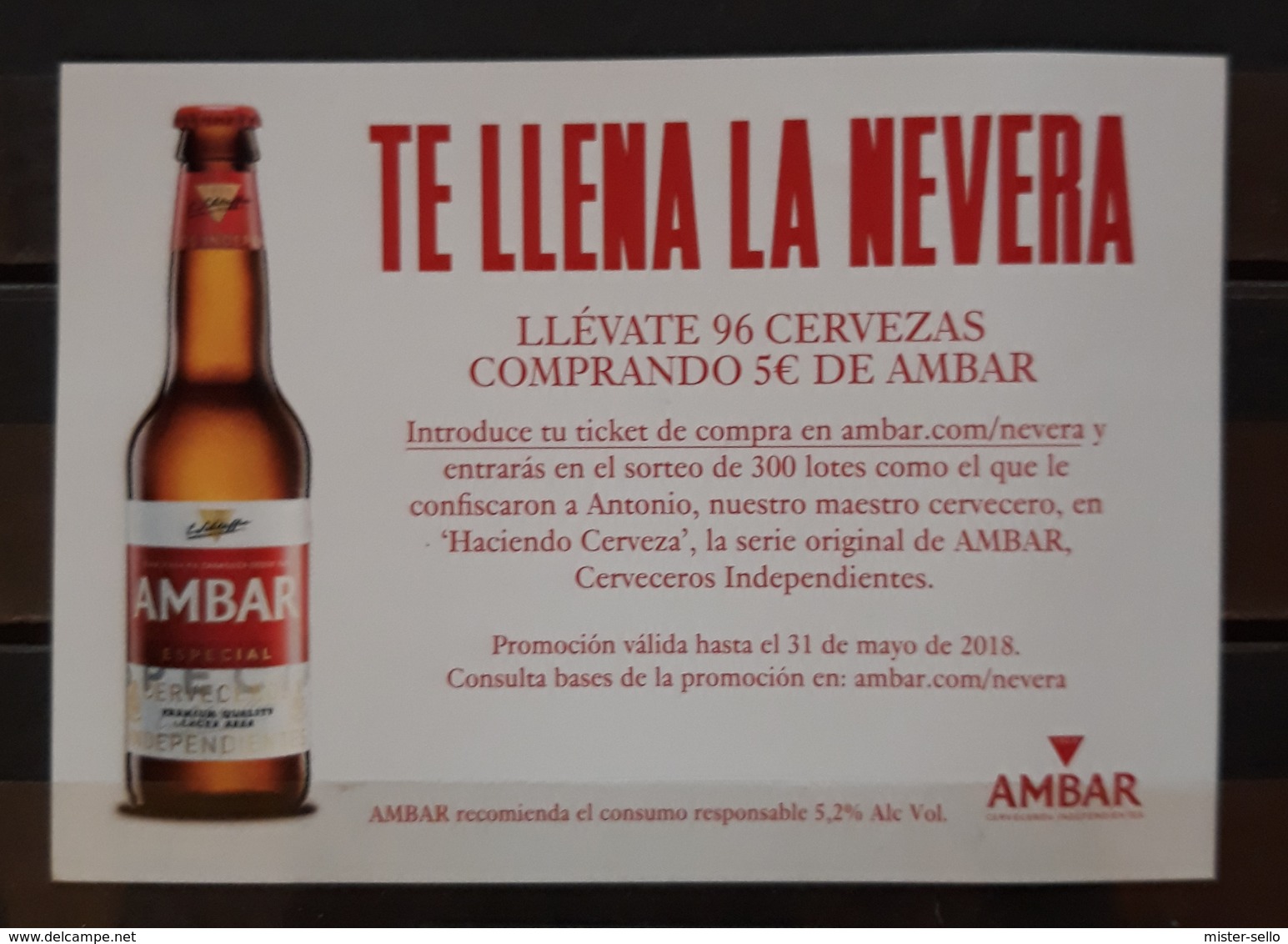 CERVEZA AMBAR - LA ZARAGOZANA. . - Alcoholes