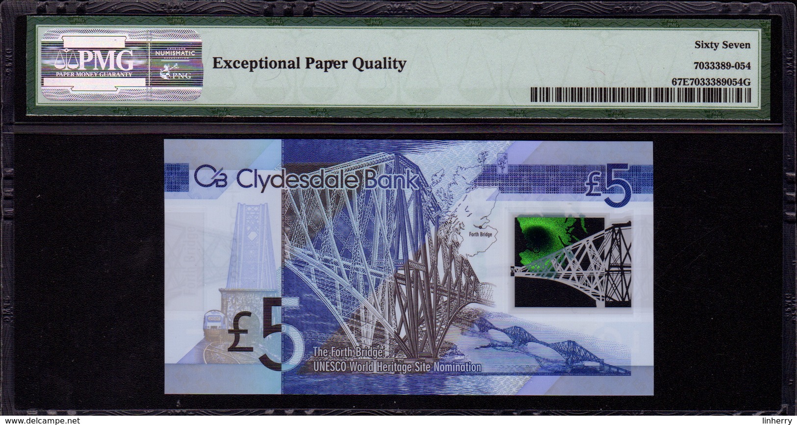 Scotland Clydesdale Bank £5, (2015-2016) Commemorative, Mataching S/N,Polymer, PMG67 & 68 - 5 Pond