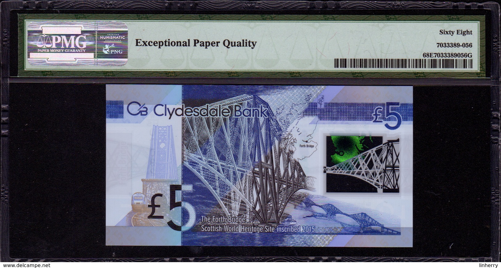 Scotland Clydesdale Bank £5, (2015-2016) Commemorative, Mataching S/N,Polymer, PMG67 & 68 - 5 Pond