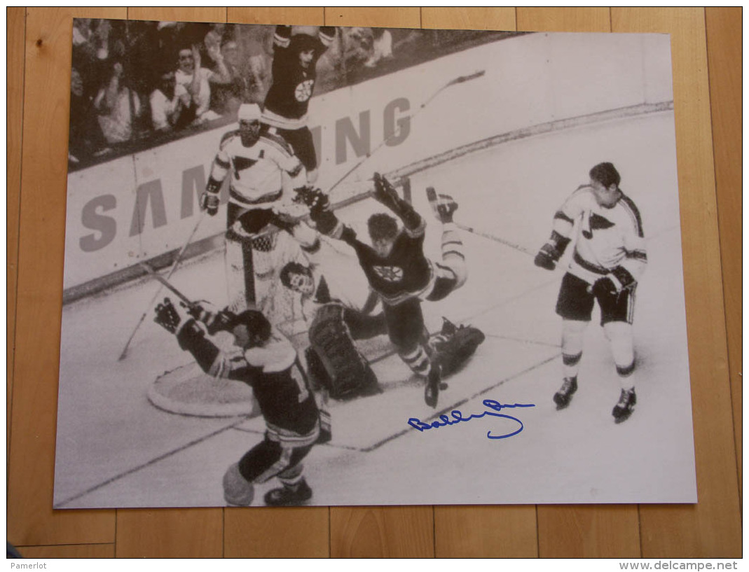 Hockey Autographe Réel De Bobby Orr, Promotion Samsung Dans Les Futur Shop - Autographié Par Bobby Orr, Explication - Autographes