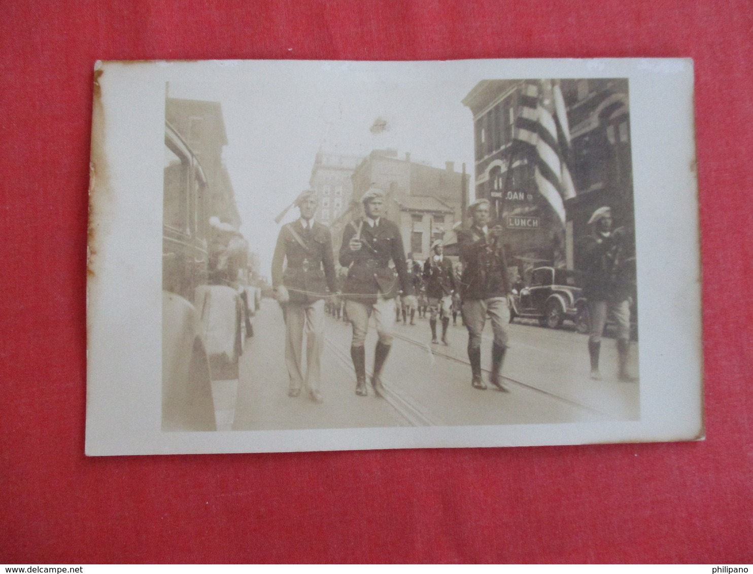 RPPC  US Military In Parade Unknown Location Ref 2935 - Other & Unclassified