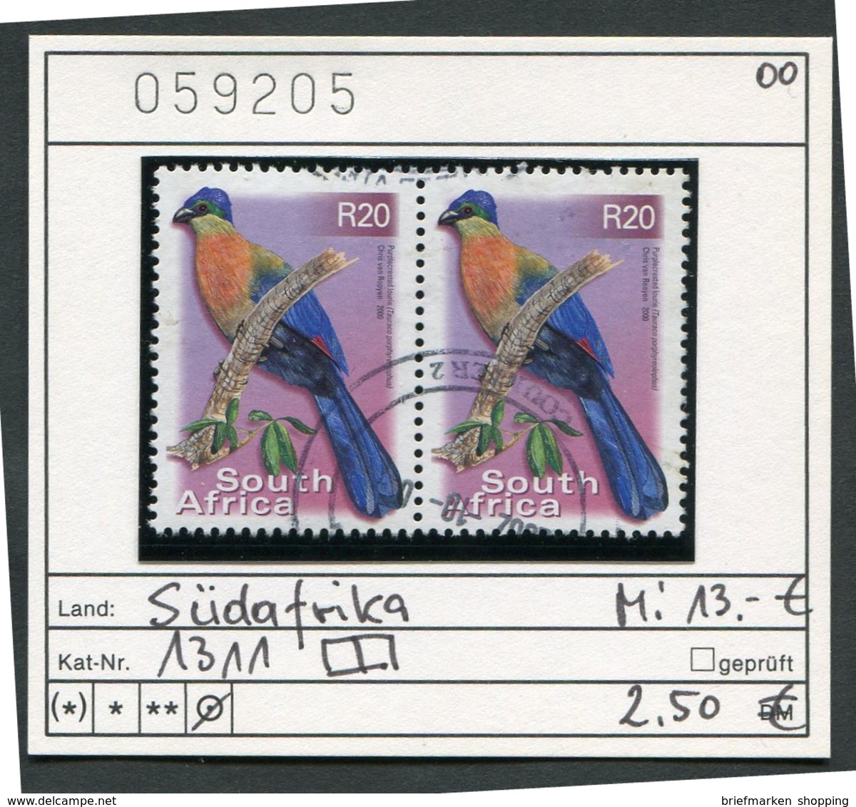 Südafrika - South Africa - Michel 1311 Im Paar - Oo Oblit. Used Gebruikt - Vögel Birds Oiseaux Vogels - Gebraucht