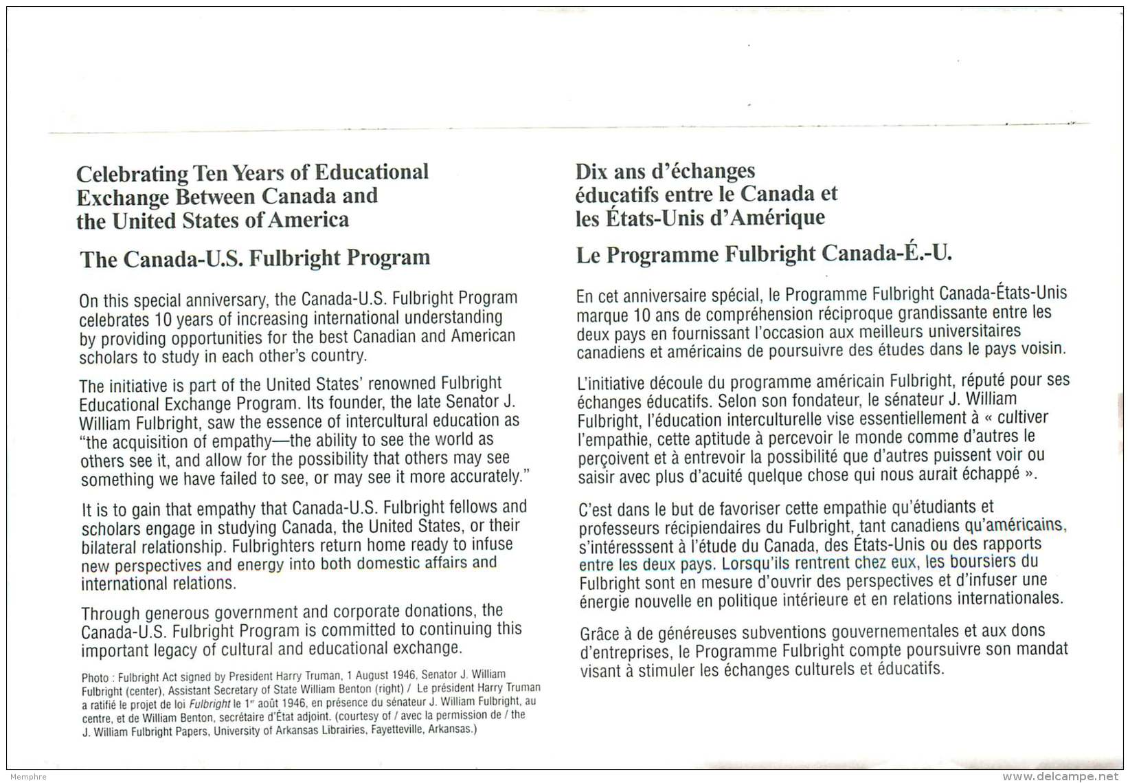 2000-  Fulbright Educational Exchange Program  S43 - Commemorative Covers