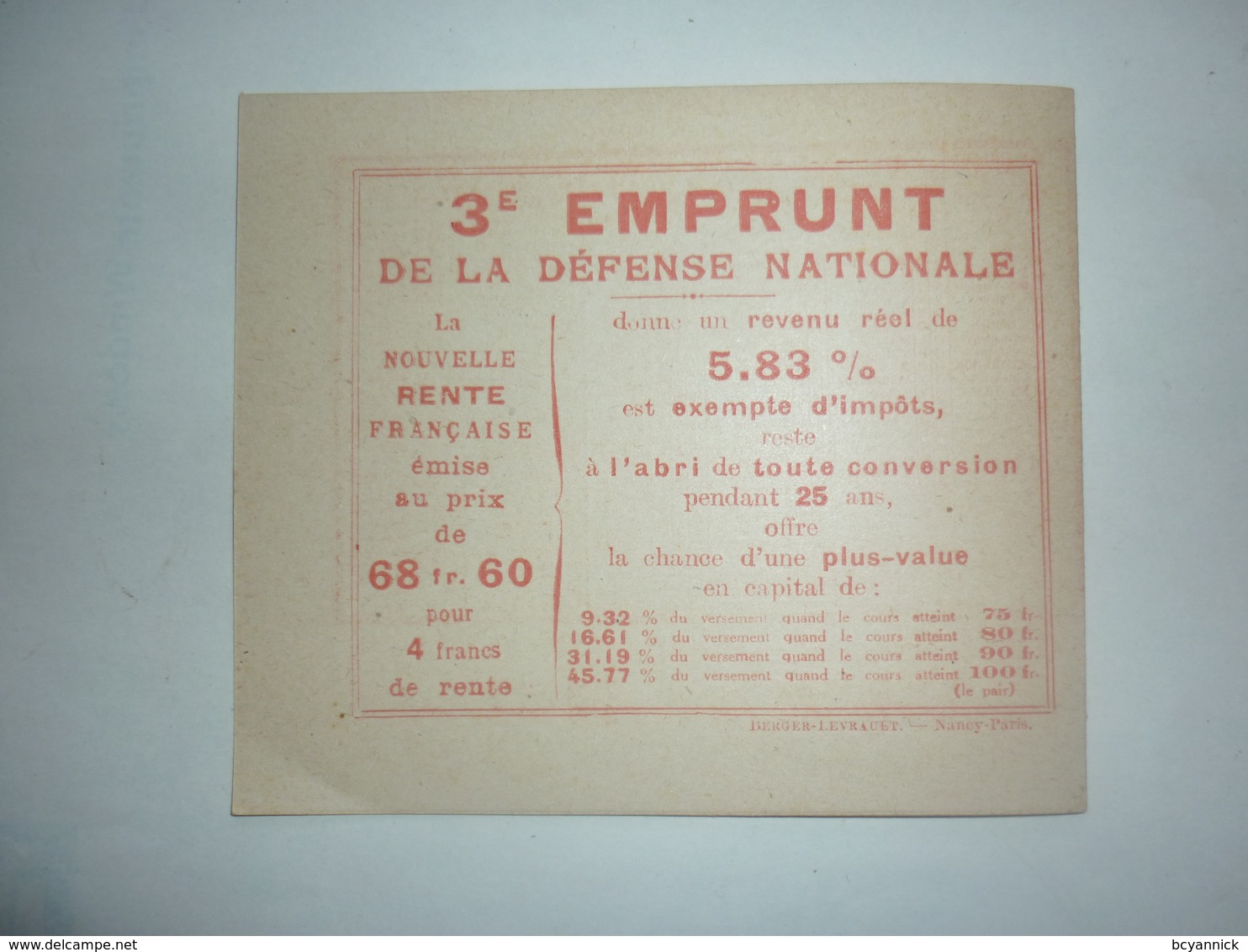 CALENDRIER NATIONAL DE L' EMPRUNT 1918 - Kleinformat : 1901-20