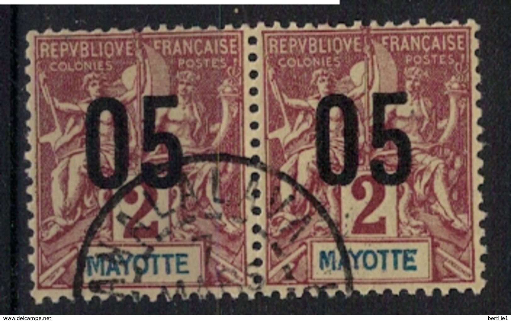 MAYOTTE        N°  YVERT    21  X 2      OBLITERE       ( O   3/12 ) - Oblitérés