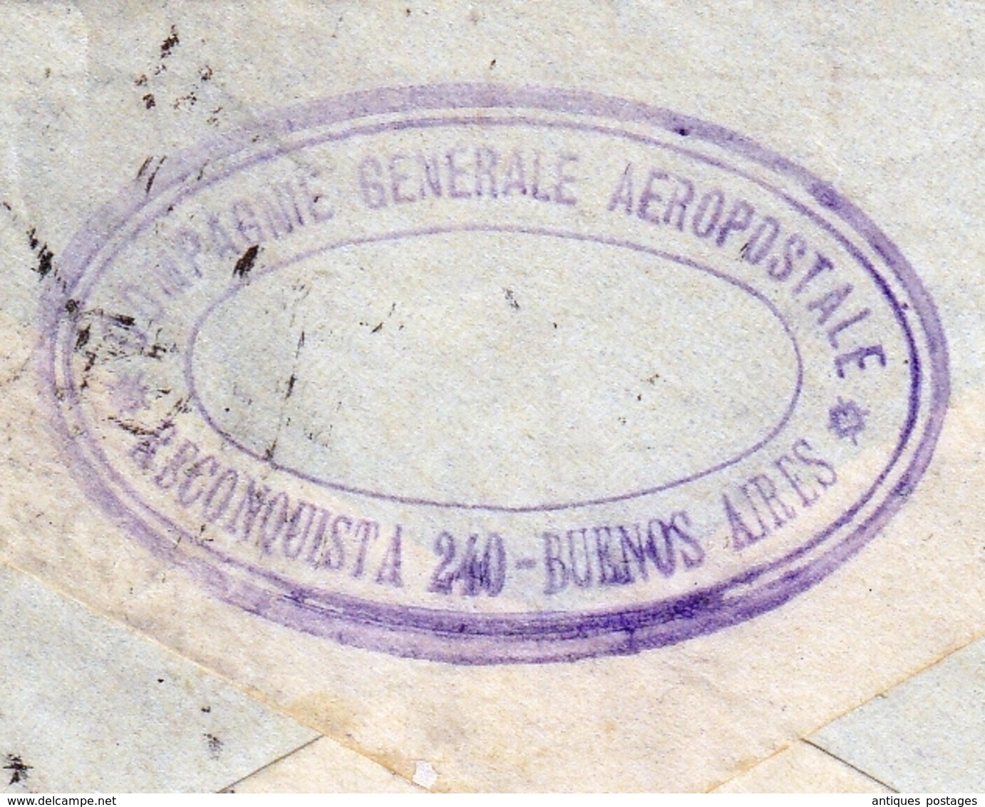 Lettre 1930 Buenos Aires Argentine Aeropostal Compagnie Générale Aéropostale