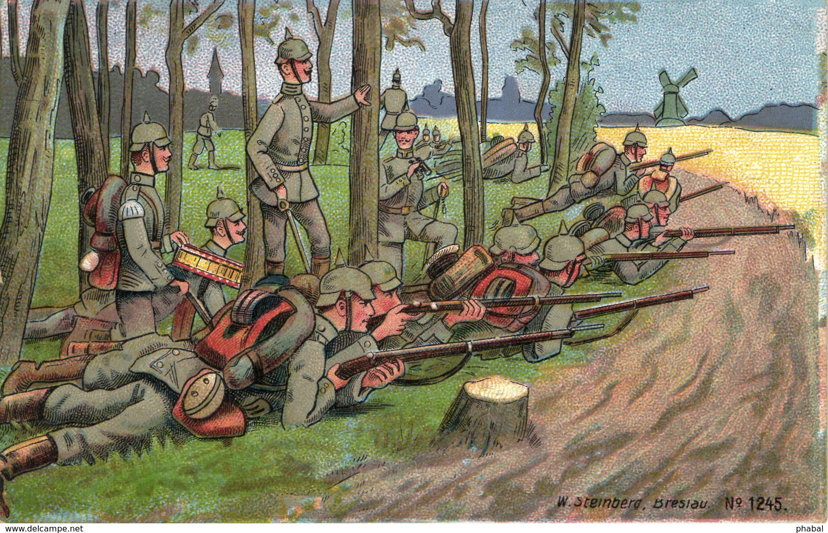 Military, World War I., German Soldiers At Wroclaw, Breslau, Poland, Old Postcard - War 1914-18