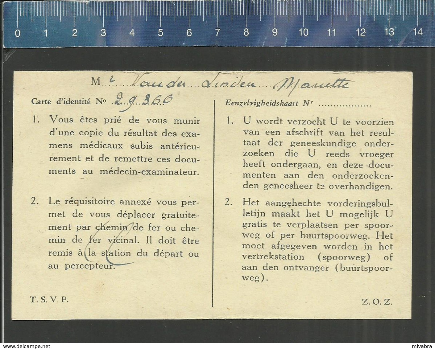 SERVICE DE SANTE ADMINISTRATIF BELGES DÉPORTÉS EMPRISONNÉS GEZONDHEIDSDIENST GEDEPORTEERDE OF GEVANGEN BELGEN DR IXELLES - Autres & Non Classés