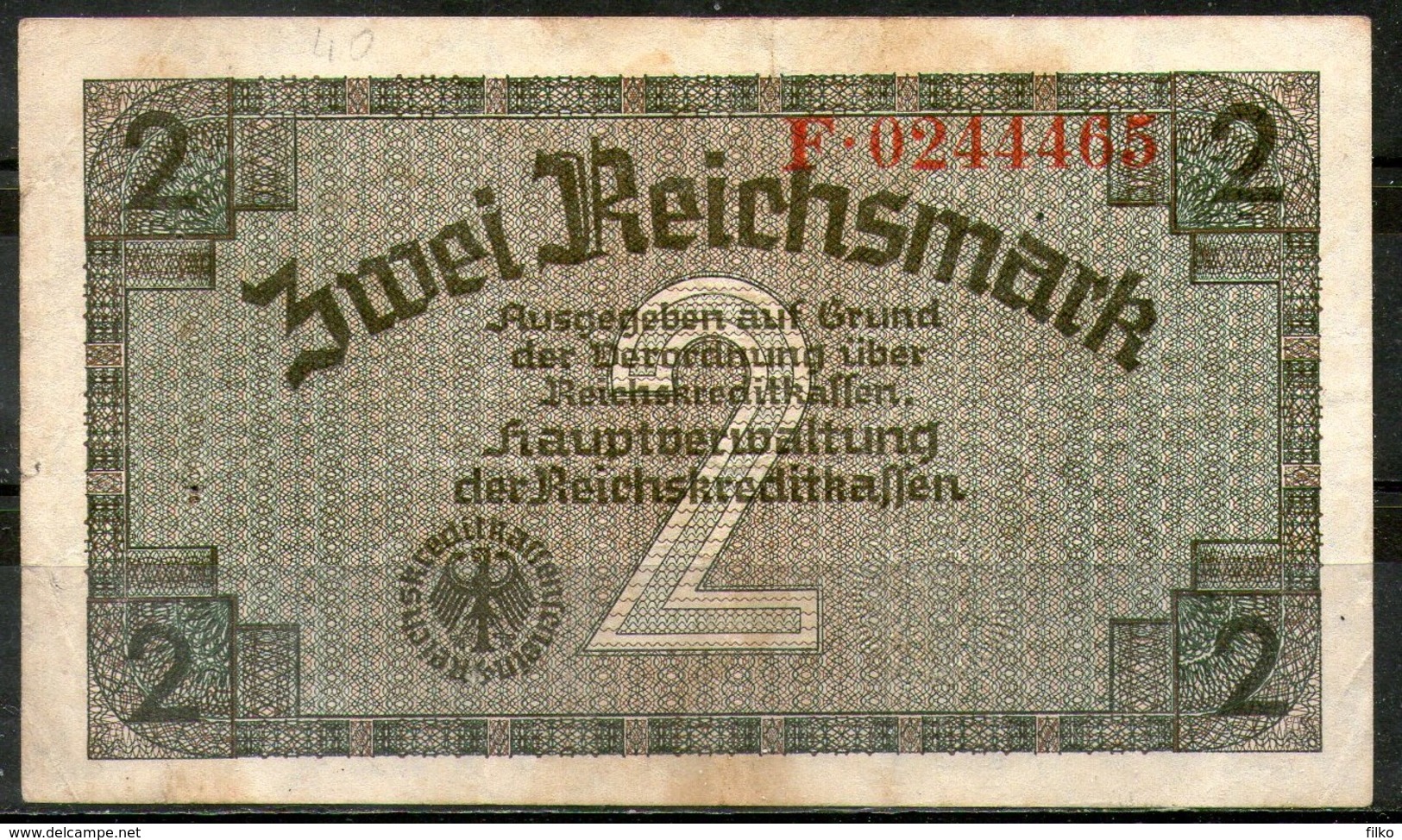 Germany,1940,2 Reichmark,P.137b,as Scan - 2 Mark