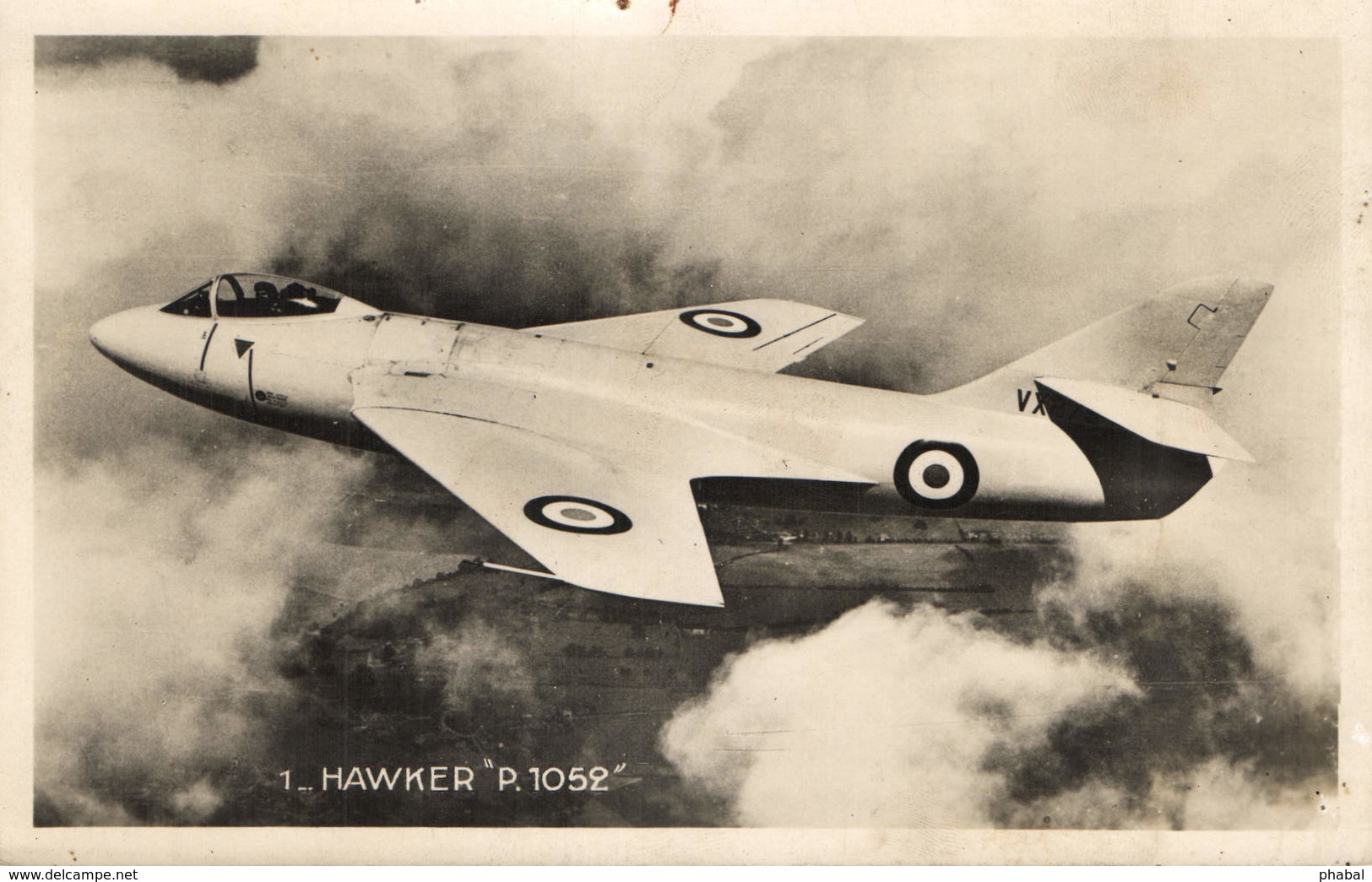 Aviation, Military, R. A. F. Hawker P. 1052 Aircraft, Old Postcard - 1946-....: Modern Era