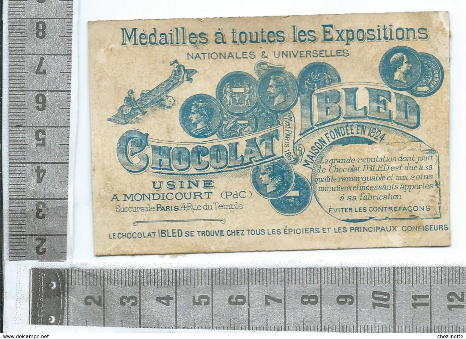 CHROMO CHOCOLAT IBLED PARIS  MONDICOURT / LES PETITS VOLEURS DE POMMES - Ha Les Gaillards, Ils Ne Prennent Pas Les Plus - Ibled