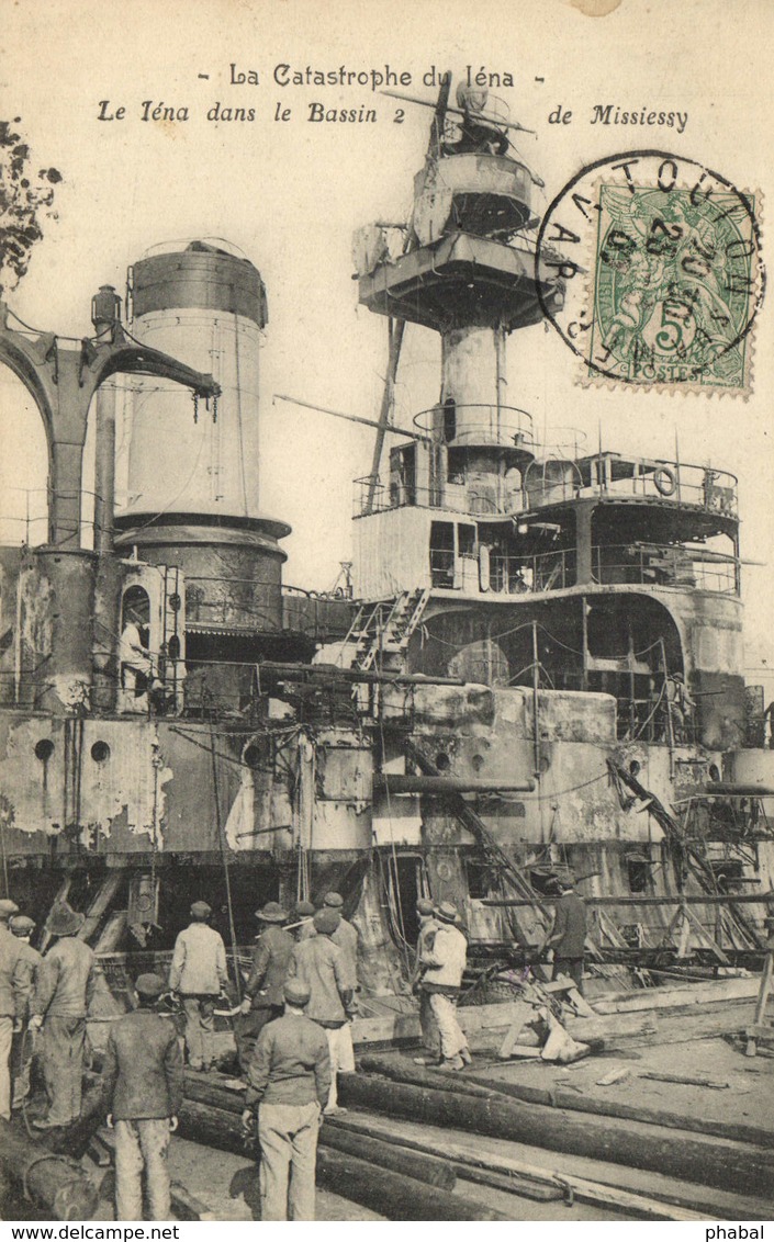 Military, Navy, Disaster Of The Iéna Battleship, Old Postcard - Other & Unclassified