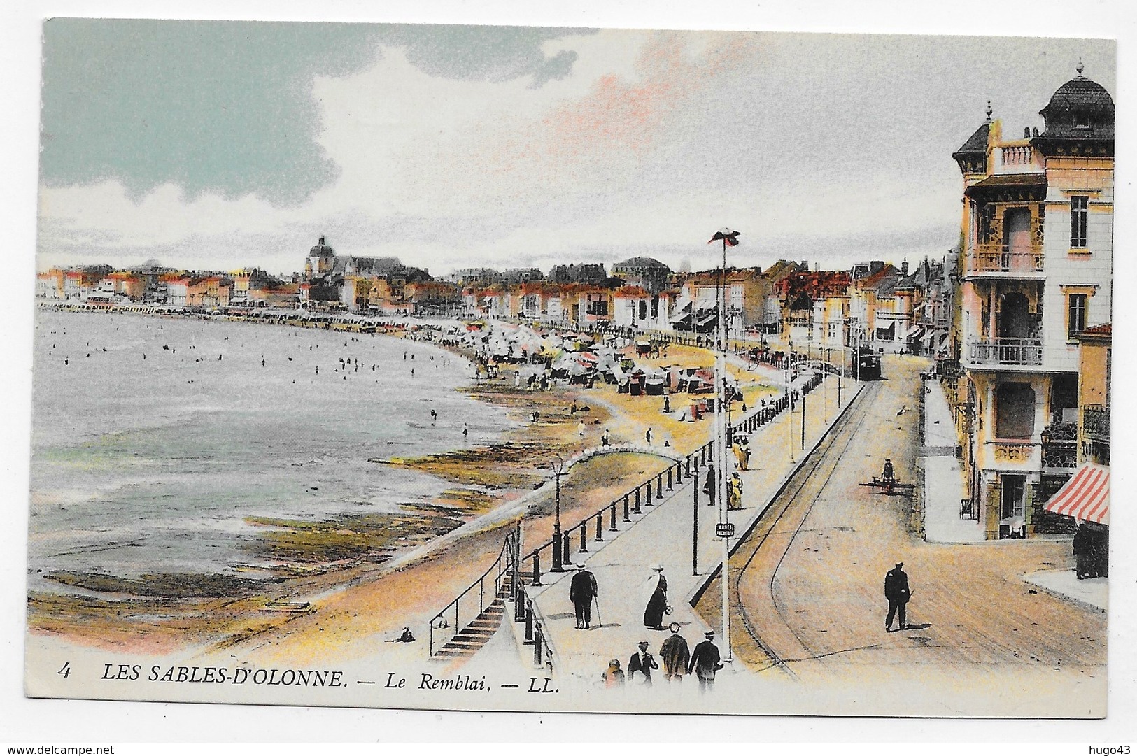 (RECTO / VERSO) LES SABLES D' OLONNE - N° 4 - LE REMBLAI - CPA NON VOYAGEE - Sables D'Olonne