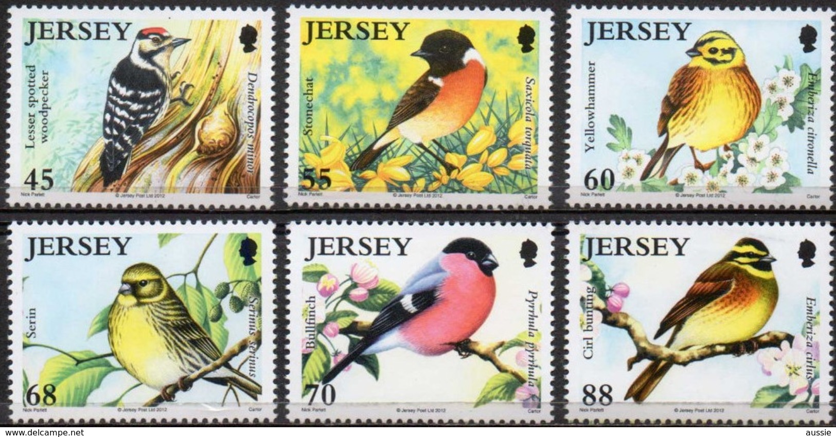 Jersey 2012 Yvertn° 1748-1753  *** MNH Cote 14 Euro Faune Oiseaux Vogels Birds - Jersey