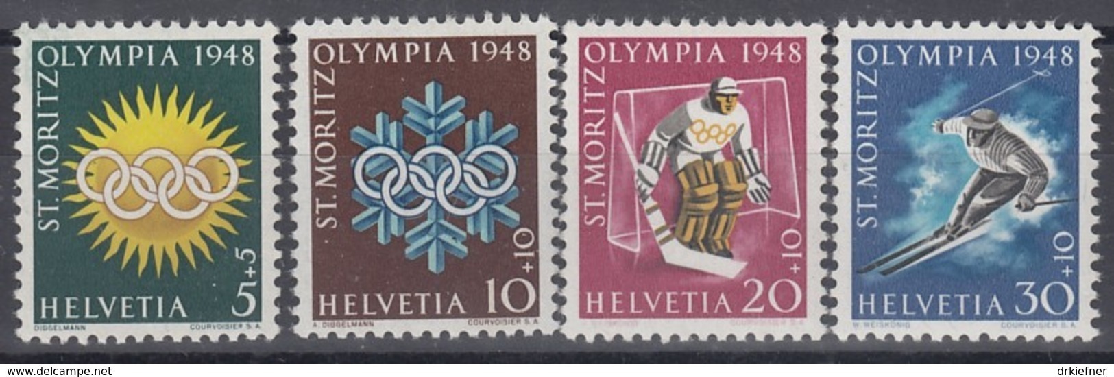 SCHWEIZ  492-495 X, Postfrisch **, Olympische Winterspiele St. Moritz 1948 - Ungebraucht