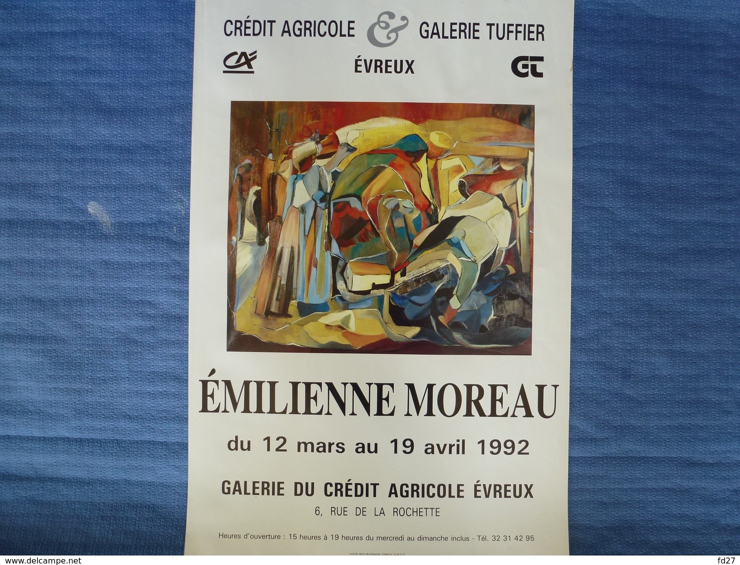 Affiche D'exposition De L'artiste Peintre Émilienne Moreau - 60 X 40 Cm - Affiches