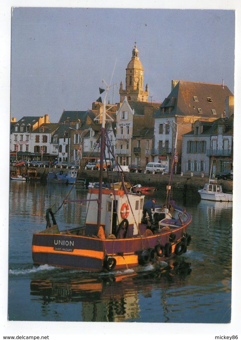 LE CROISIC--Le Port De Pêche (beau Bateau "UNION" Saint Nazaire)--griffe Linéaire VILLERS LES NANCY-54 - Le Croisic