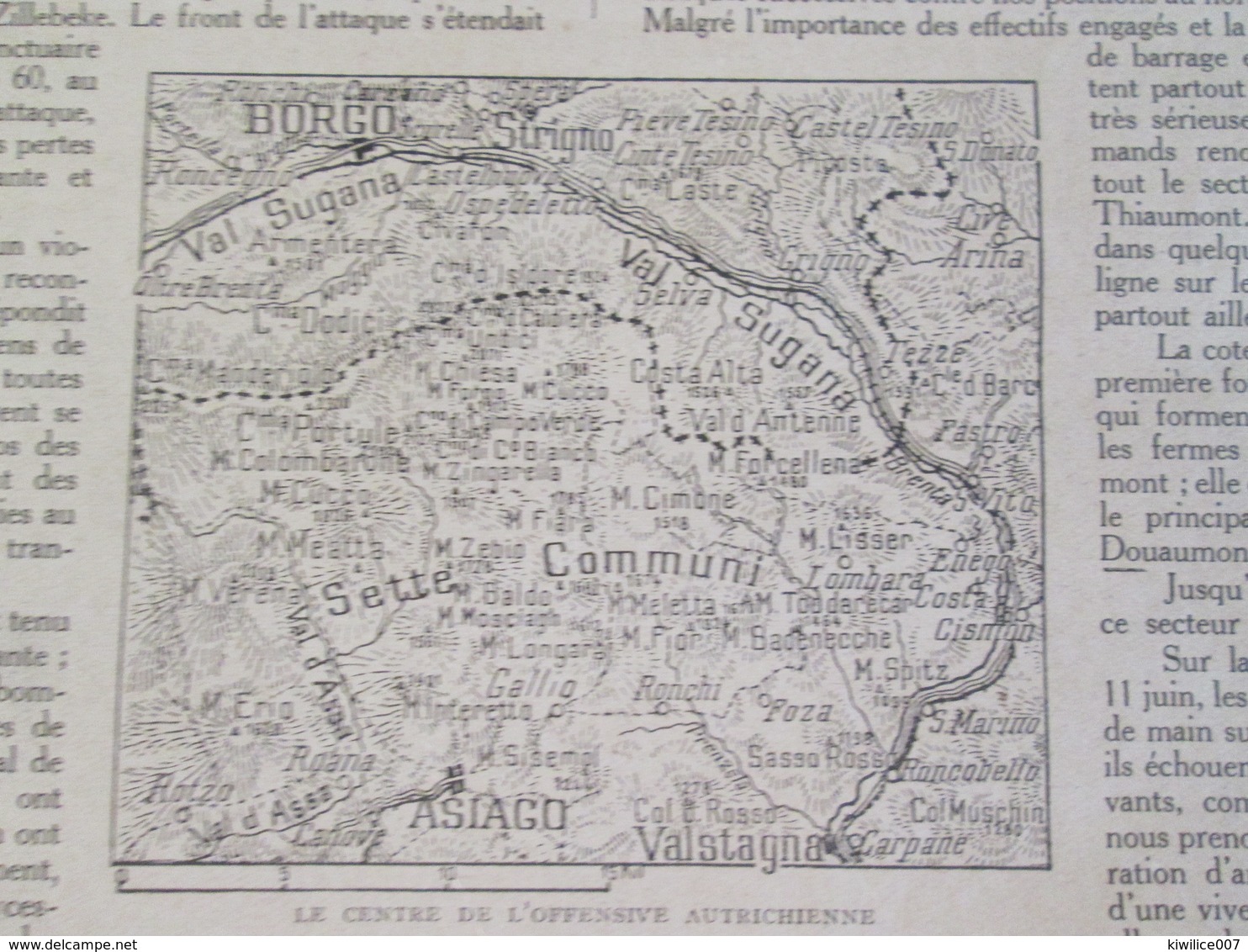 La Grande Guerre 14-18 La Semaine Militaire 8 Au 15 Juin 1916  Offensive Autriche Asiago Sette Borgo + Carte Du Front - Unclassified