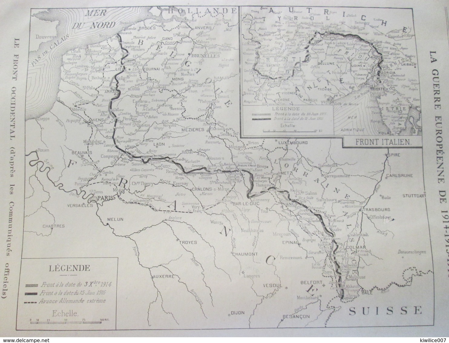 La Grande Guerre 14-18 La Semaine Militaire 8 Au 15 Juin 1916  Offensive Autriche Asiago Sette Borgo + Carte Du Front - Unclassified