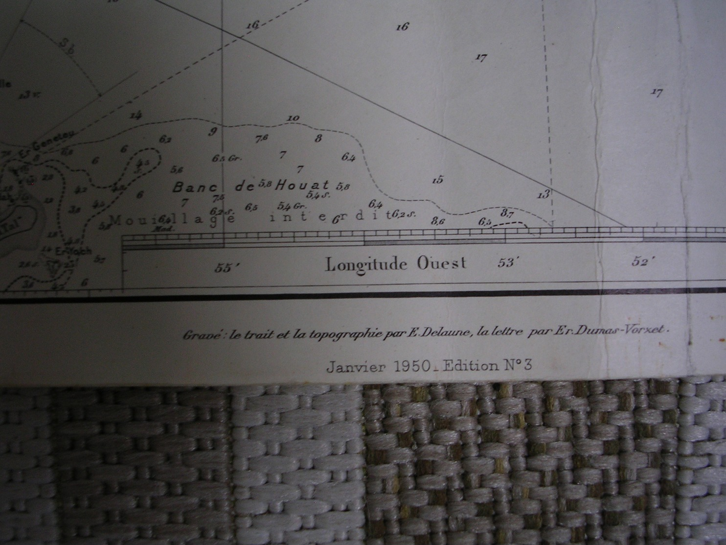 Topographie  De Quiberon  A Penerf 1950 Edition N°3 - Cartes Topographiques