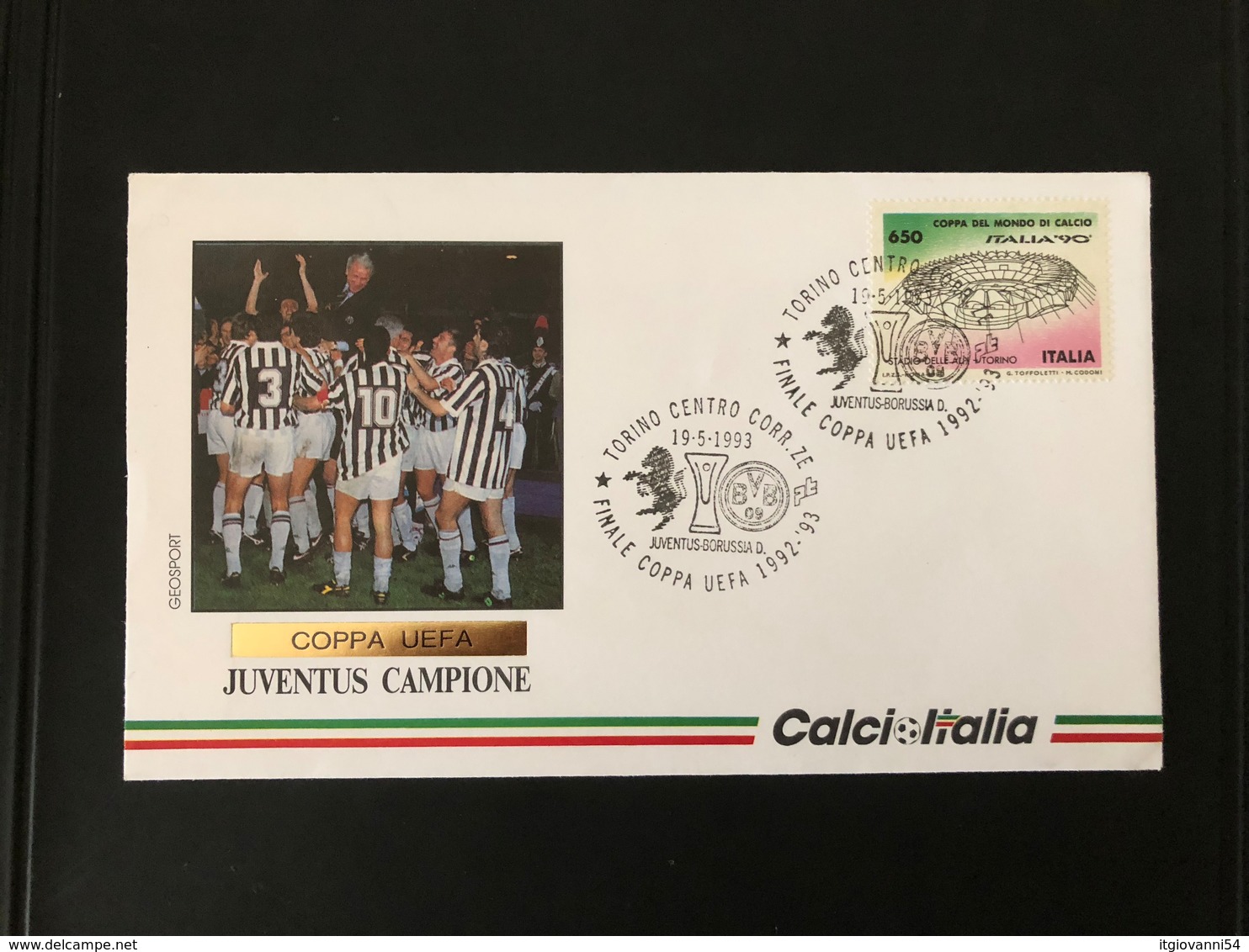 Busta Ufficiale Geosport CalcioItalia Juventus Campione Coppa UEFA 1992-1993 - Eurocopa (UEFA)