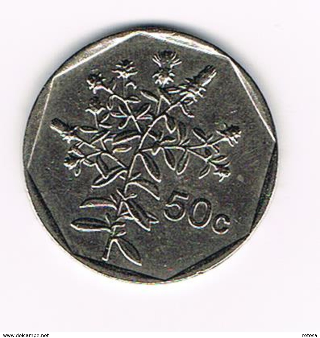 / MALTA  50  CENTS  1992 - Malte