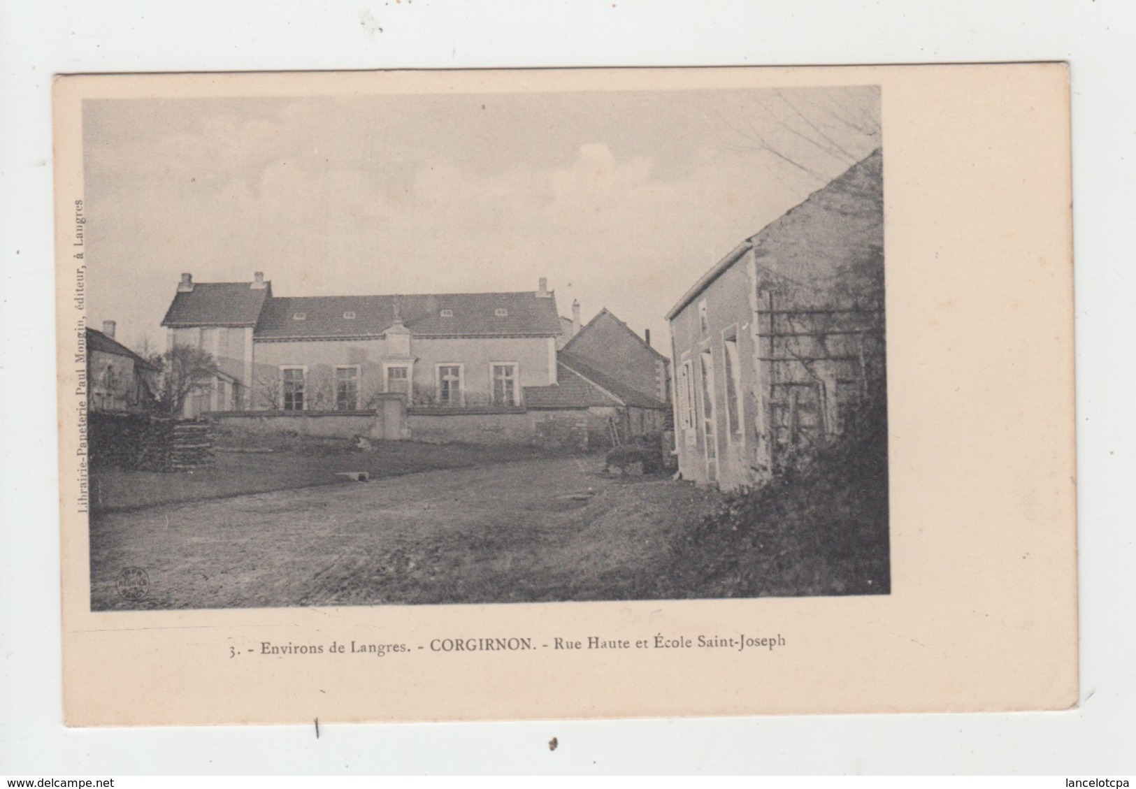 52 - CORGIRNON / RUE HAUTE ET ECOLE SAINT JOSEPH - Other & Unclassified