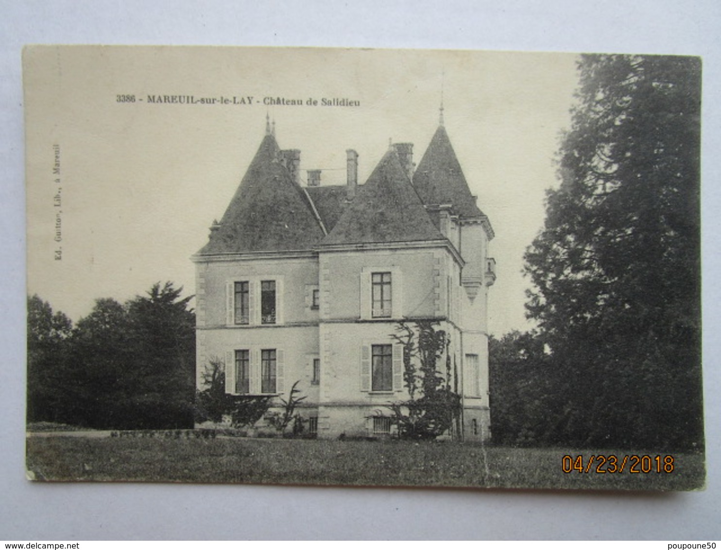 CPA 85 BESSAY Vers  Mareuil Sur Le Lay  -  Le Château De SALIDIEU - Mareuil Sur Lay Dissais
