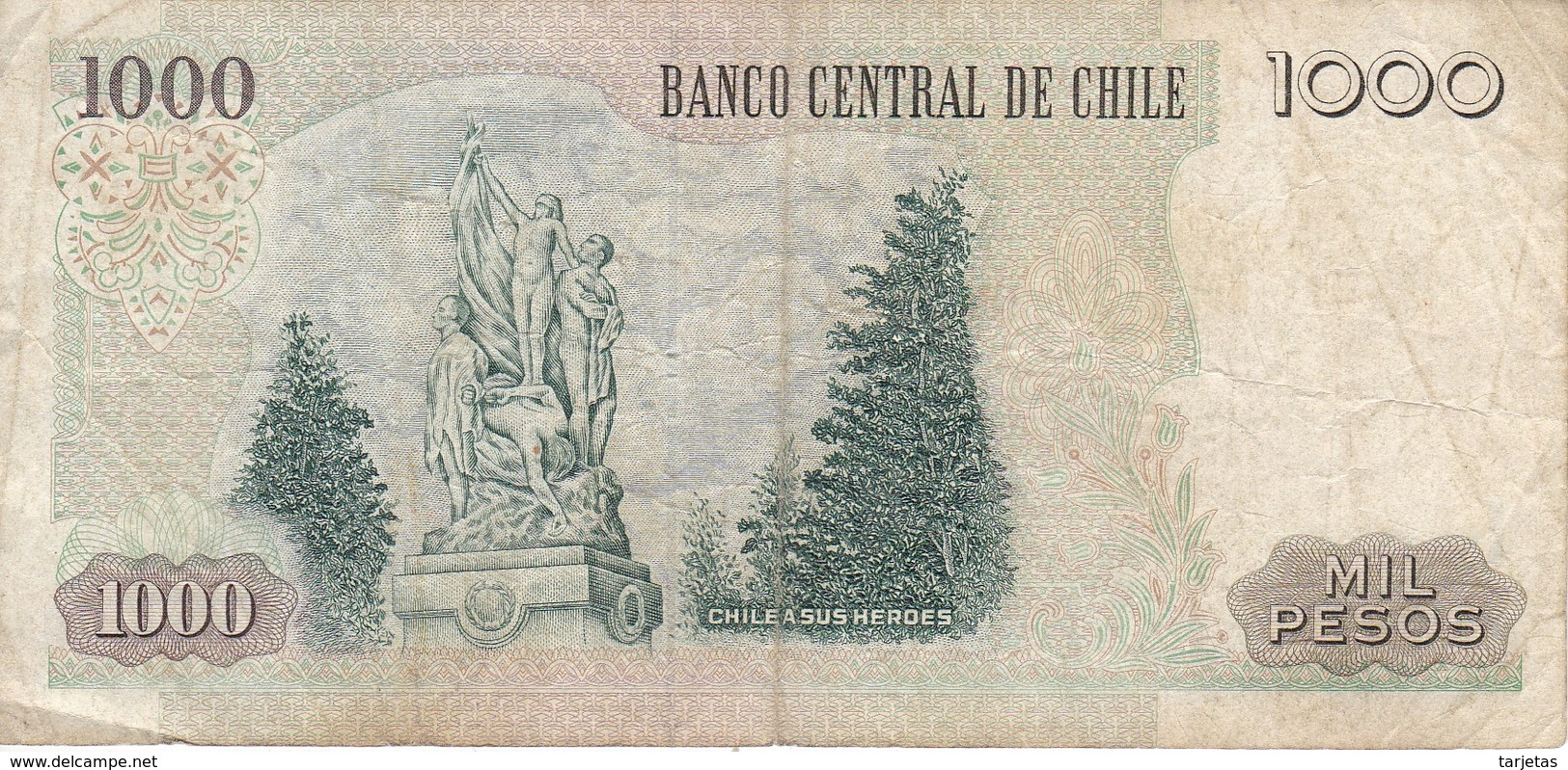 BILLETE DE CHILE DE 1000 PESOS DEL AÑO 2006 (BANK NOTE) - Chile