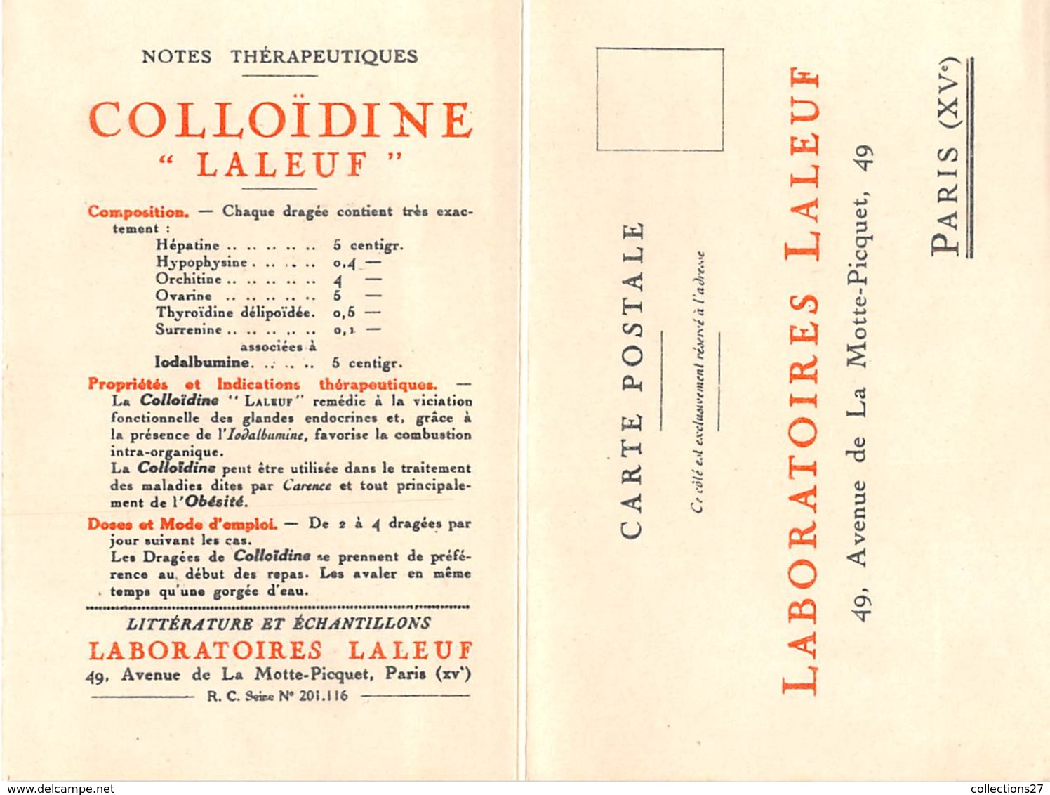 LABORATOIRE LAMEUF- OPOTHERAPIE ASSOCIEE TRAITEMENT DE L'OBESITE - Salute