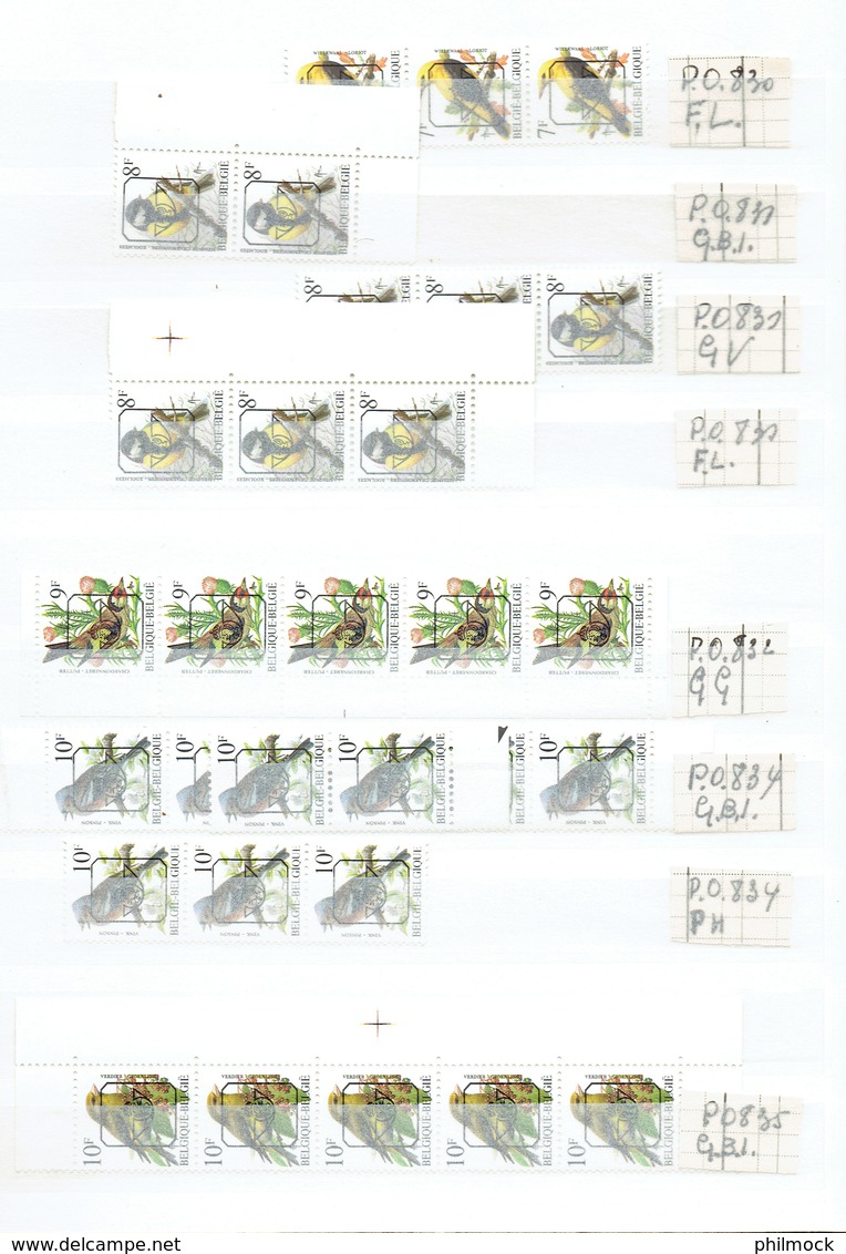 Nombre De Préoblitérés Oiseaux Buzin - MNH - Pour étude - Typos 1986-96 (Vögel)