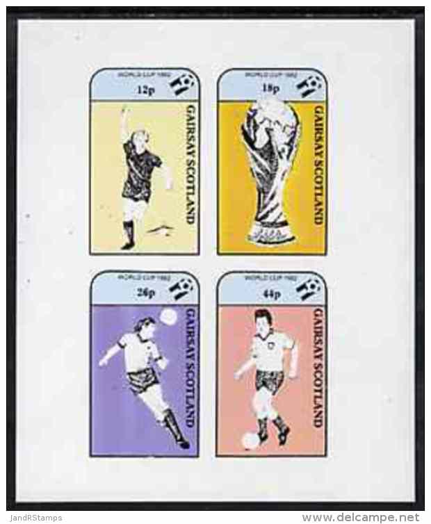 57424 Gairsay 1982 Football World Cup Imperf Sheetlet Containing Set Of 4 Values Unmounted Mint - 1982 – Spain