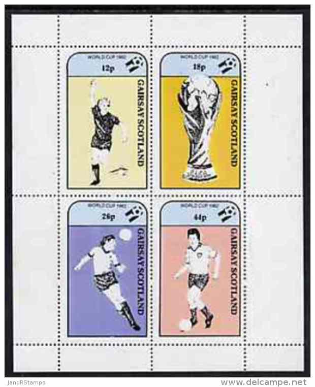 57423 Gairsay 1982 Football World Cup Perf Sheetlet Containing Set Of 4 Values Unmounted Mint - 1982 – Spain