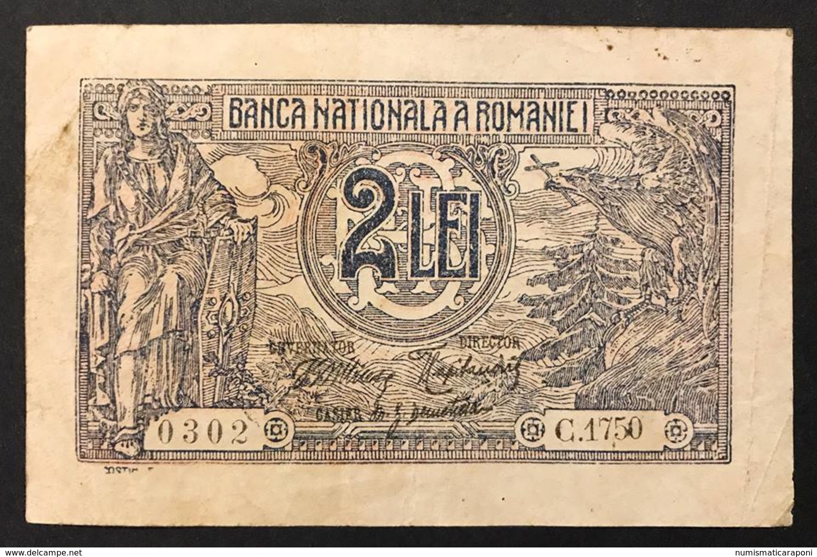 ROMANIA 1915 2 LE1 LOTTO 171 - Rumania