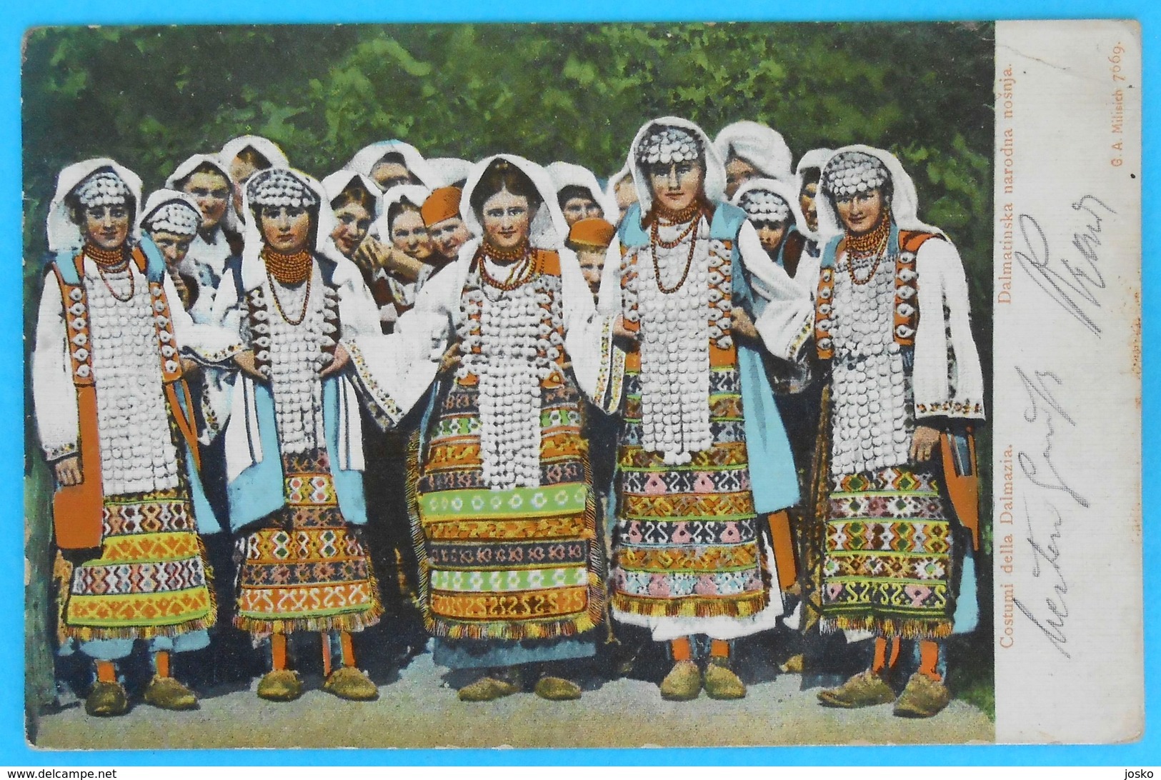 DALMATINSKA NARODNA NOSNJA ( Vrlika ) * Croatia * Travelled 1900's * National Folk Costume Folklorique Volkstracht - Kroatien