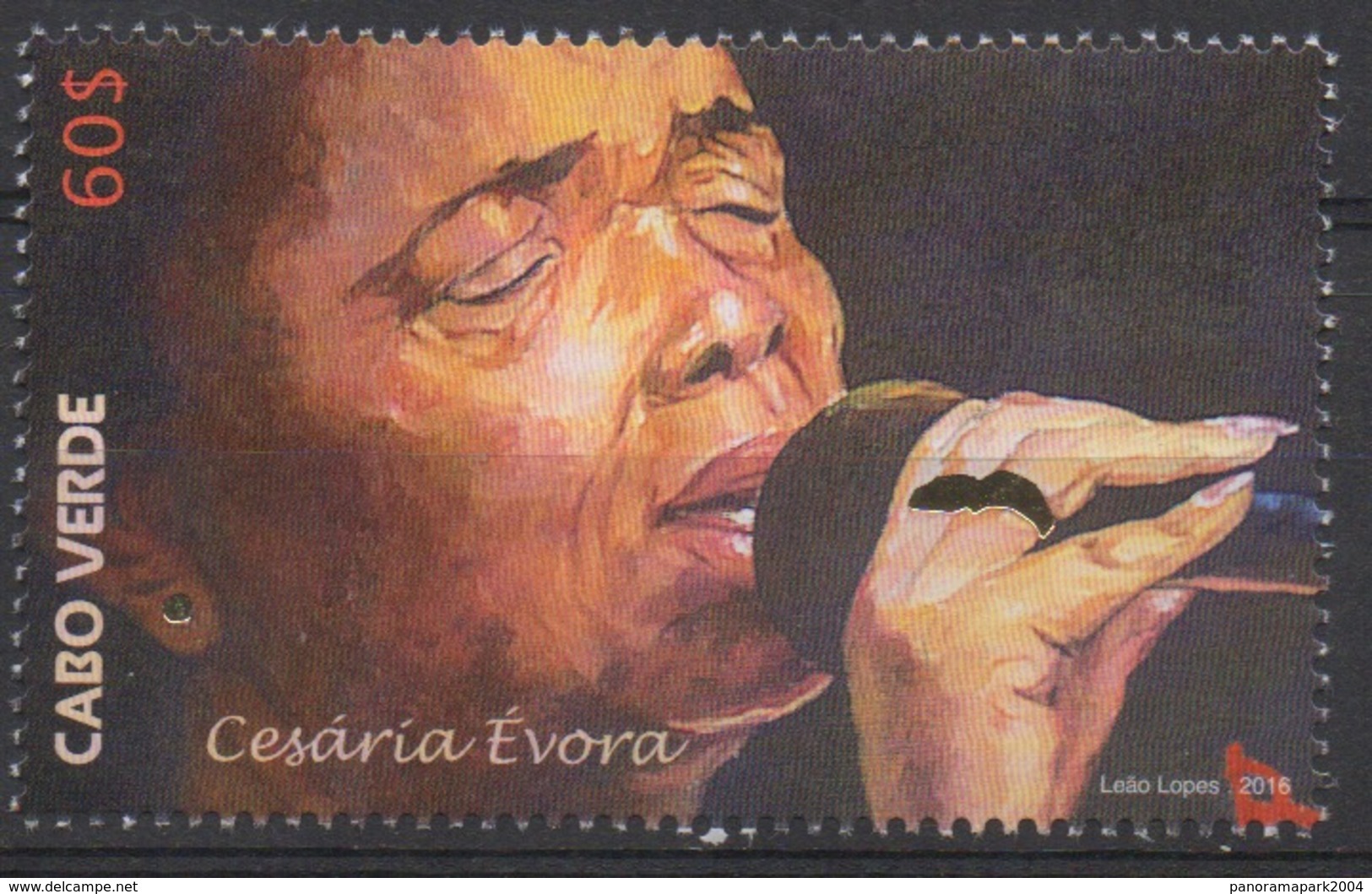 Cabo Verde 2016 -  Cesaria Evora Bataclan Paris Music Musik Mi. ?  1 Val. MNH - Isola Di Capo Verde